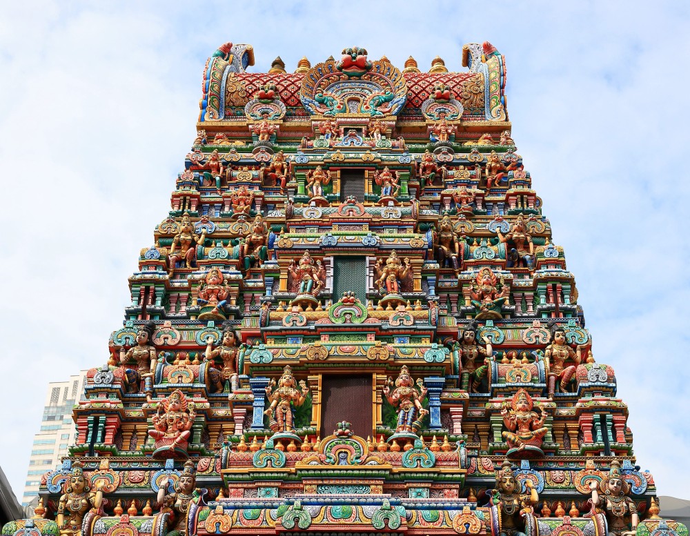 Der Arulmigu Marundeeswarar Tempel in Chennai bei Tageslicht