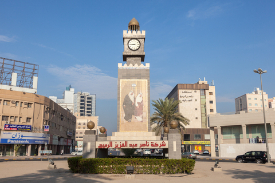Uhrturm-Kreisverkehr in Kuwait-Stadt
