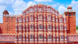 Hawa Mahal Palast (Palast der Winde) in Jaipur, Rajasthan, Indien