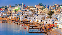 Heiliger Pushkar-See, Rajasthan, Indien. PUSHKAR, INDIEN