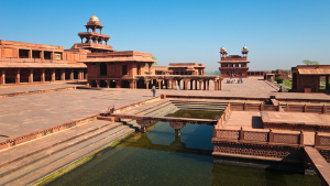 blick auf das unesco weltkulturerbe fatehpur sikri