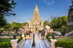 mahabodhi tempel bodh gaya indien buddha nahm hier an der erleuchtung teil